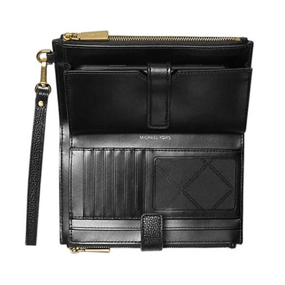 MICHAEL Michael Kors Adele Leather Leopard Print Calf Hair Smartphone Wallet