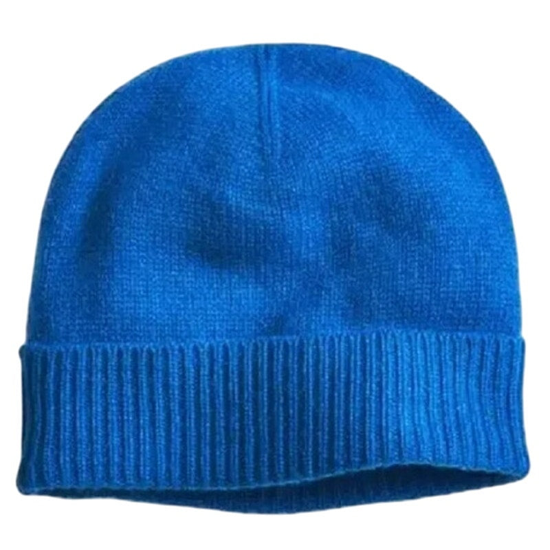 Charter Club 100% Cashmere Cuffed Beanie in Bright Marine Blue