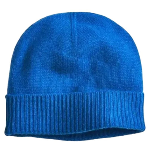 Charter Club 100% Cashmere Cuffed Beanie in Bright Marine Blue