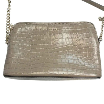 DKNY Tan Alligator Print Leather Crossbody Bag, Gold Hardware
