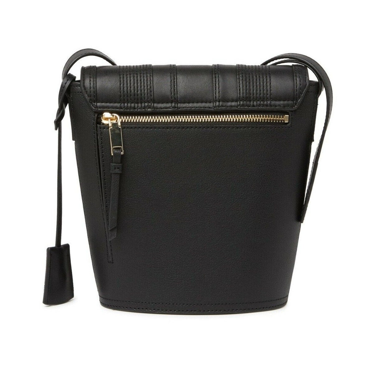 Calvin Klein “The Statement Series” Solid Black Bucket Crossbody Bag, NWT $198