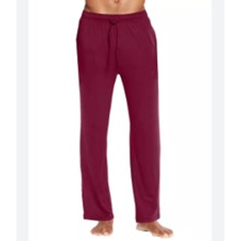 Galaxy by Harvic Menswear Wine Red Drawstring Pajama Lounge Pants, Size Small