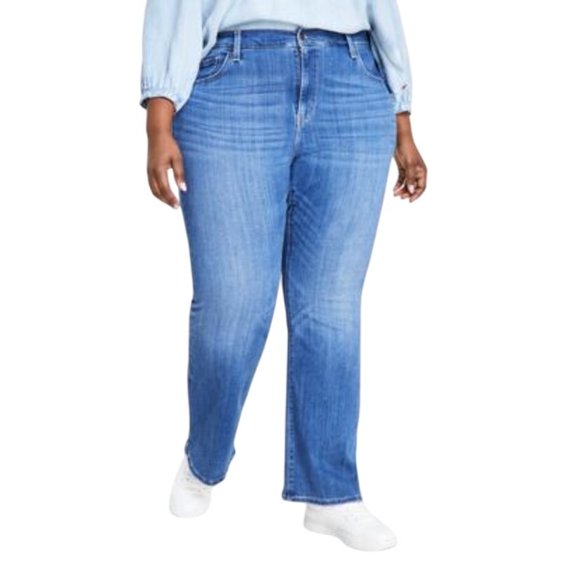 Levi's Women's Plus Size 726 High-Rise Flare-Leg Jeans in "Take A Walk" Blue
