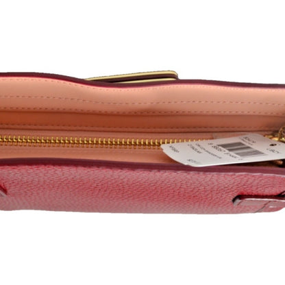 COACH SWAGGER COLORBLOCK Convertible Clutch Crossbody Black Cherry