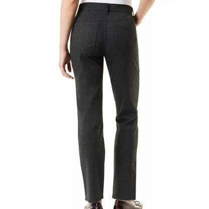 Gloria Vanderbilt Petite "Amanda" High-Rise Straight Leg Pants in Marilyn Plaid
