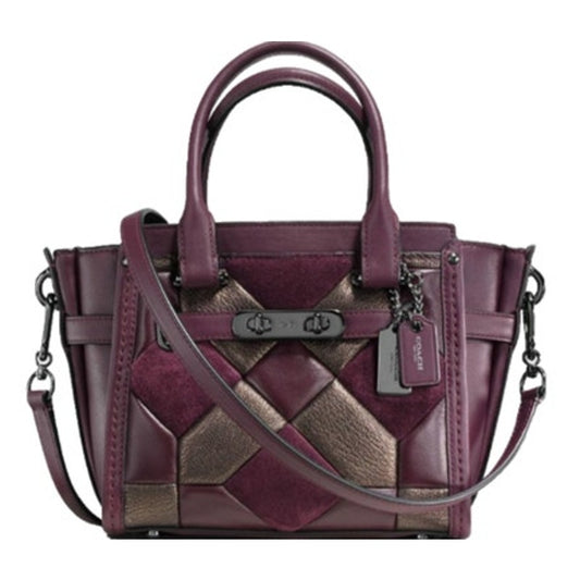 COACH SWAGGER 21 Canyon Quilt Carryall 55511 Oxblood Leather NWT $450