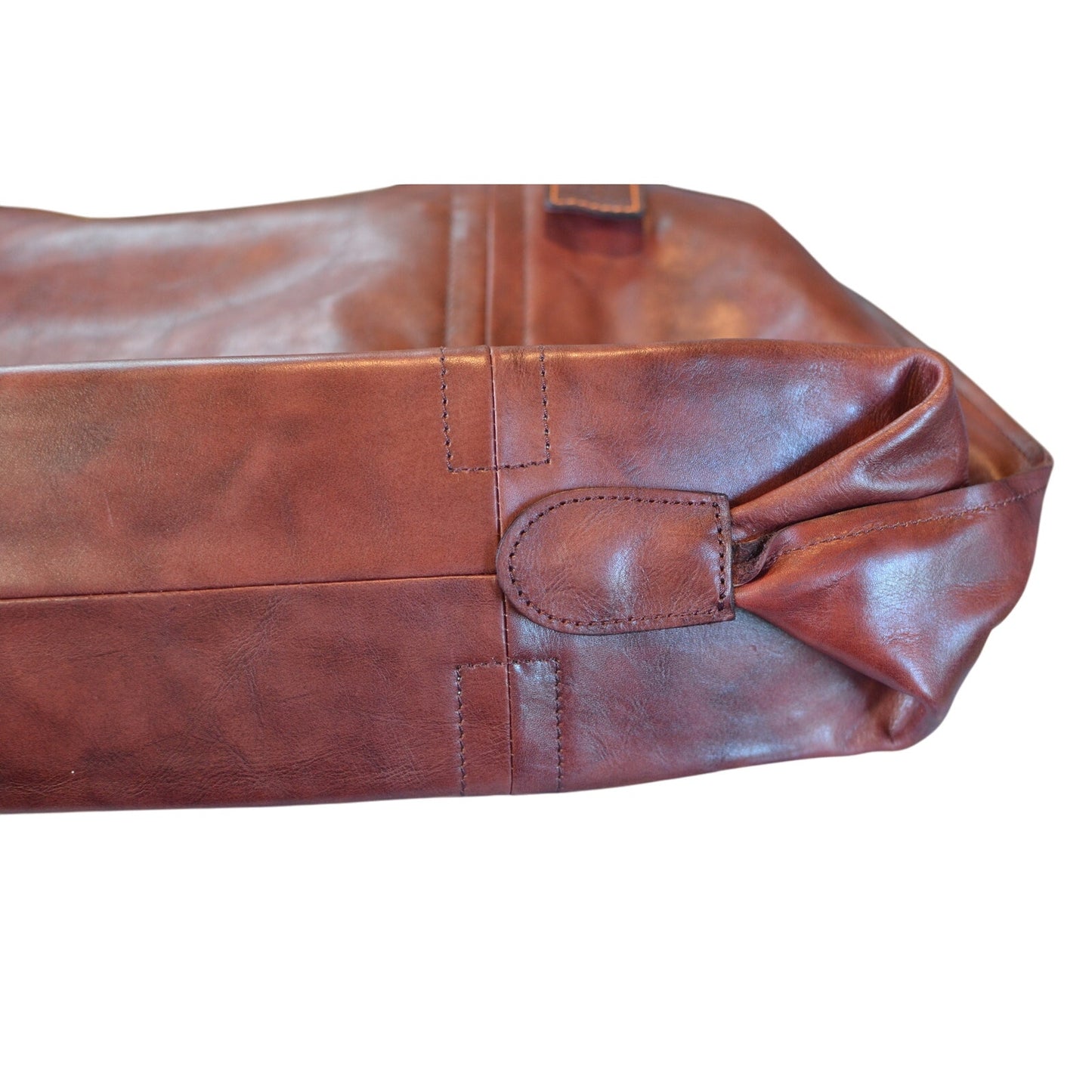 OLD TREND Women's Genuine Leather "Forest Island" Carryall Bag in Rusty Red