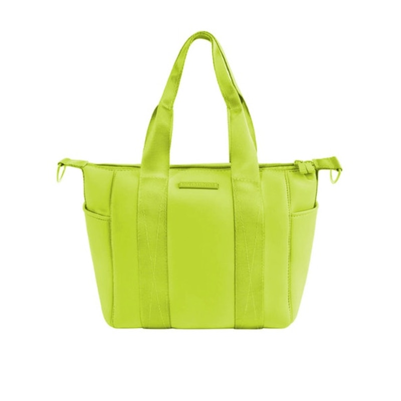 MyTagalongs Ladies Neon Lime Green Mini Commuter Neoprene Bag, Everleigh Mojito