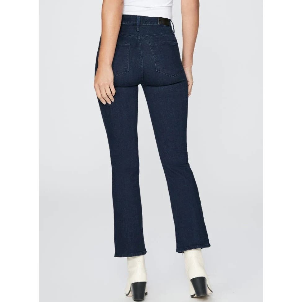 PAIGE Claudine High Rise Ankle Flare Jeans in Fidelity Blue, Size 25