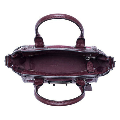 COACH SWAGGER 21 Canyon Quilt Carryall 55511 Oxblood Leather NWT $450