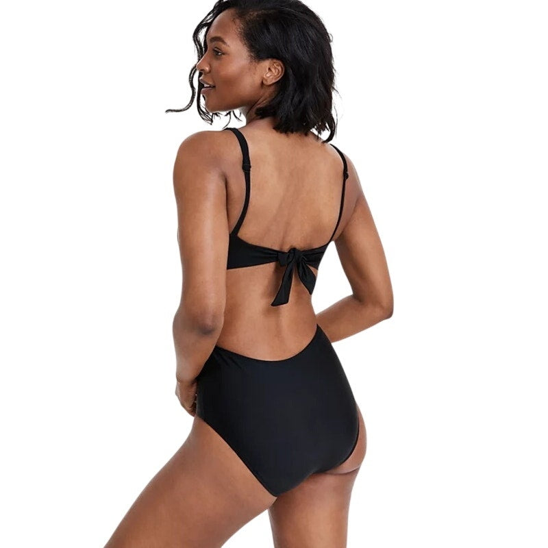 Bar III Women's Tell Me About It Stud One-Piece Swimsuit In Black