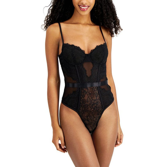 INC INTERNATIONAL CONCEPTS Women's Lace Cutout Lingerie Bodysuit