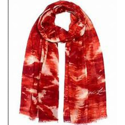 Lauren Ralph Lauren Summer Palm Wrap Style Scarf in Red