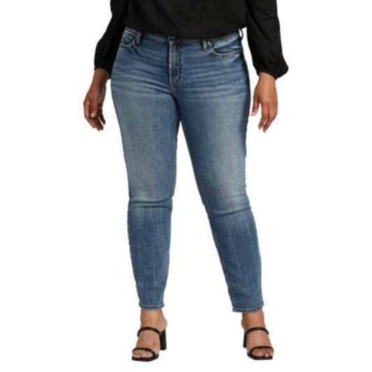 Silver Jeans Co. 'Suki' Curvy Fit Mid-Rise Straight-Leg Jeans in Indigo Wash