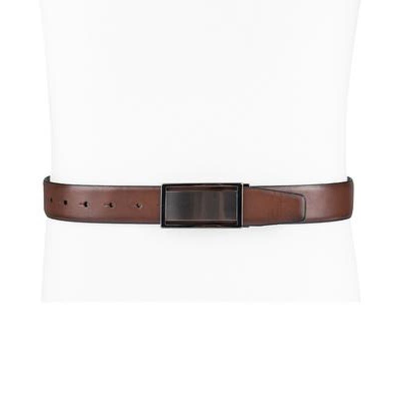 Alfani Men's Reversible Cut-Out Plaque Belt Brown/Black