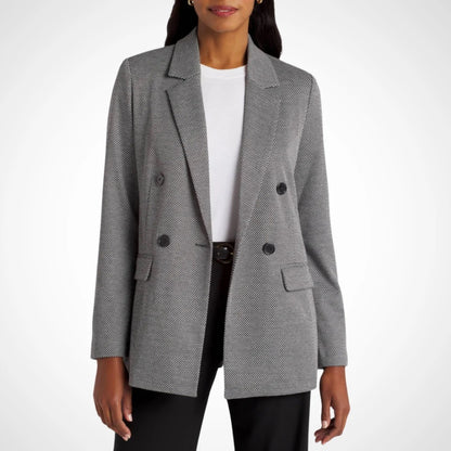 Sanctuary Ladies Keaton Blazer In Geo Check Black