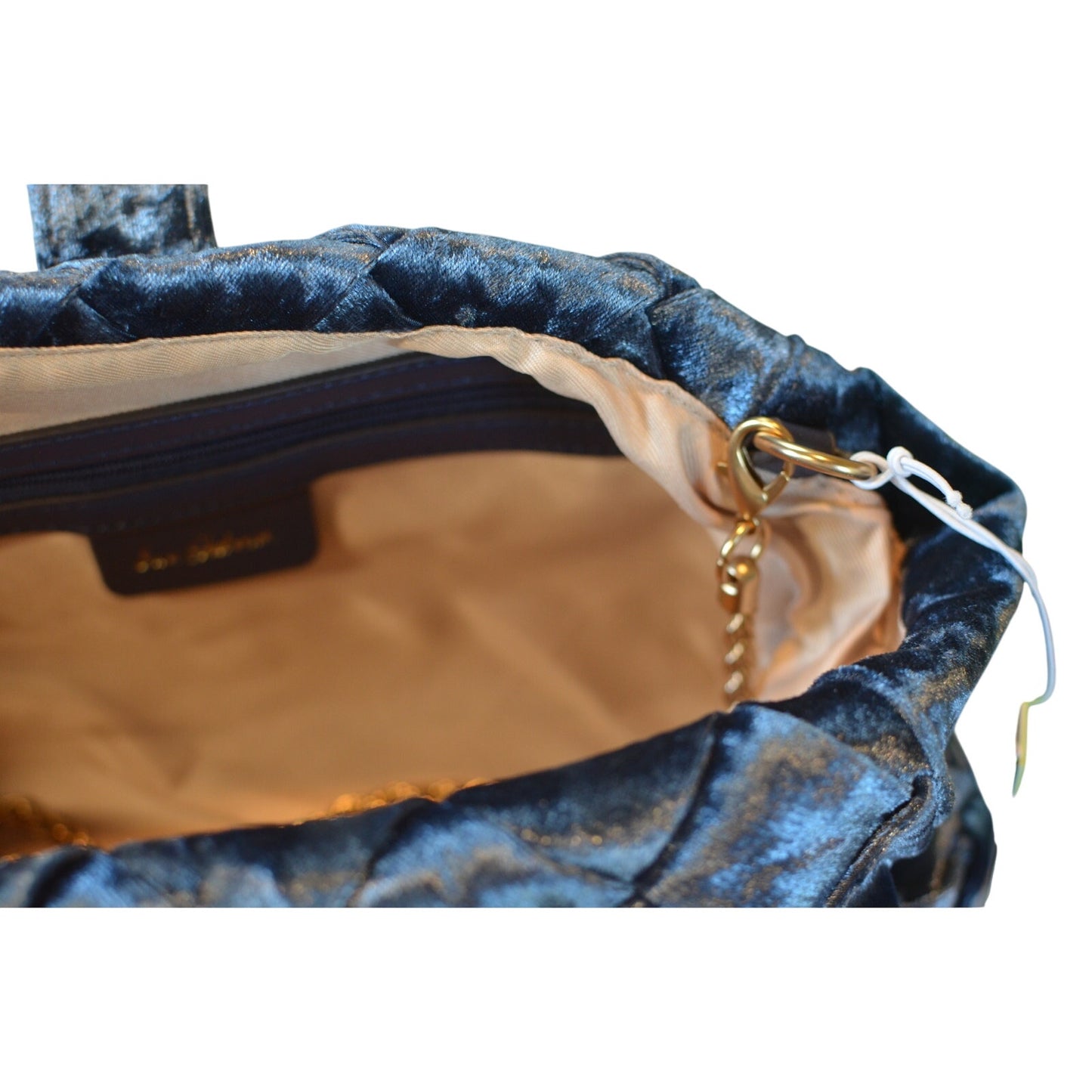 Sam Edelman "Brit" Frame Velvet Clutch in Jewel Blue