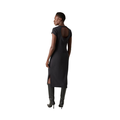 Hugo BOSS Orange Women's Elira Jersey Cutout Back Dress in Black