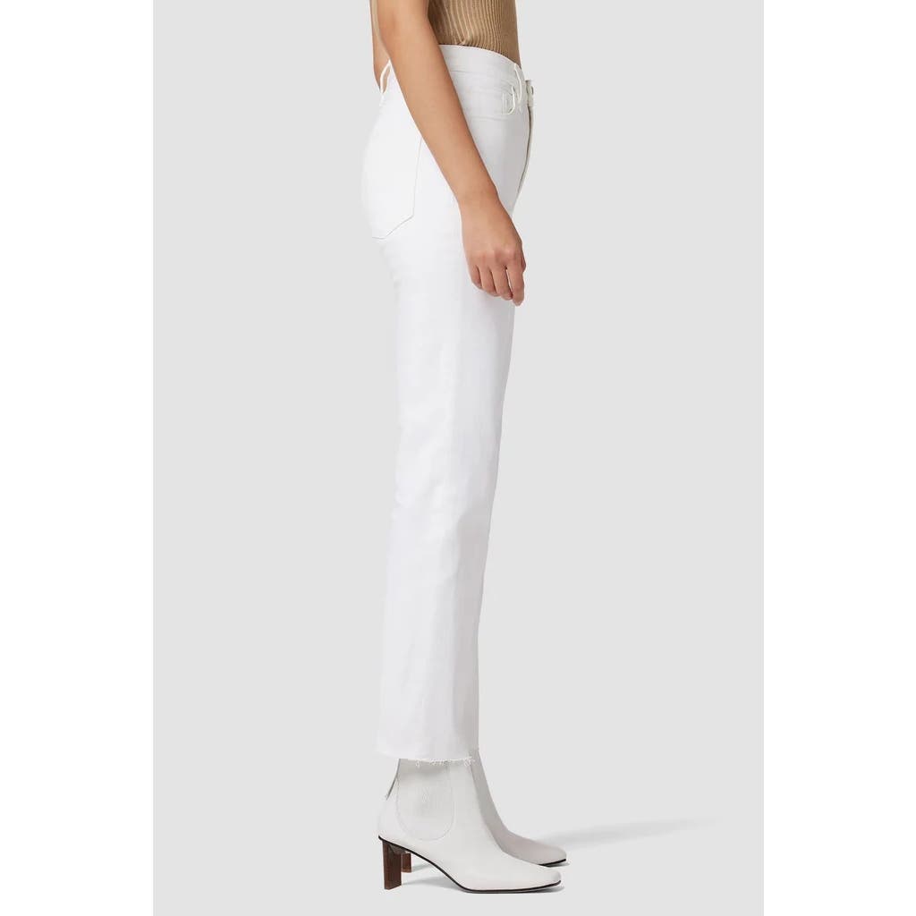 Hudson Remi High-Rise Straight Crop Jean In White, Size 31