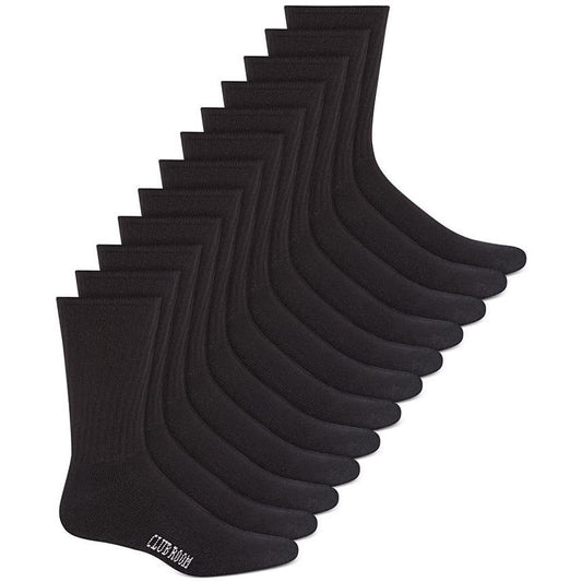 Club Room Men's Solid Crew Socks - 12-Pack