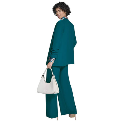Calvin Klein Women's High-Rise Wide-Leg Pant in Cypress Blue