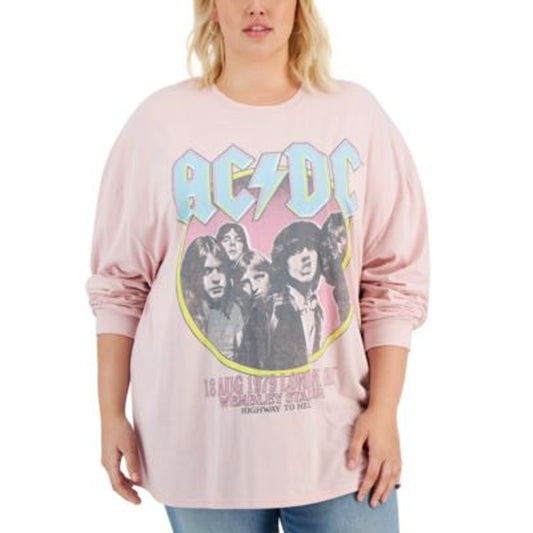 Grayson Threads, The Label Trendy Plus Size ACDC Graphic Pink