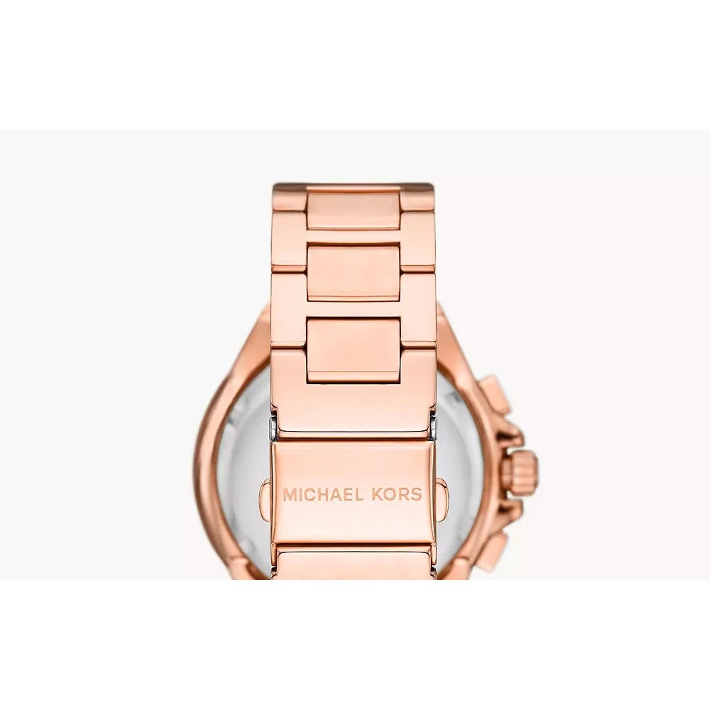 Michael Kors Women's Camille Chronograph Rose Gold-Tone Stainless Steel Bracelet Watch 43mm