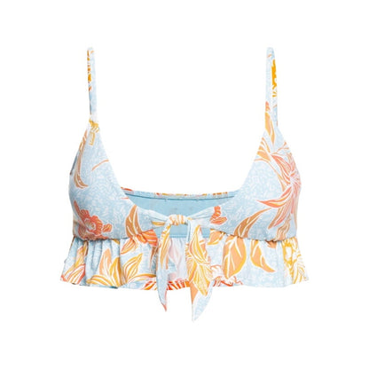 Roxy Island in the Sun Blue & Orange Knot Bikini Top