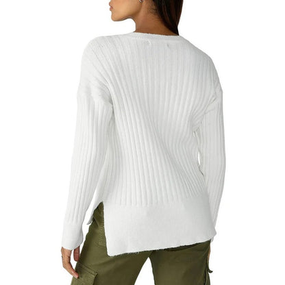 Sanctuary Ribbed Knit Sweater In Milk Ivory