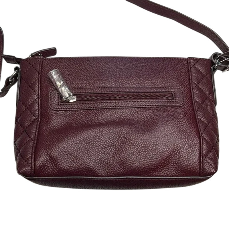 GIANI BERNINI, Quilted EW Leather Crossbody Wine