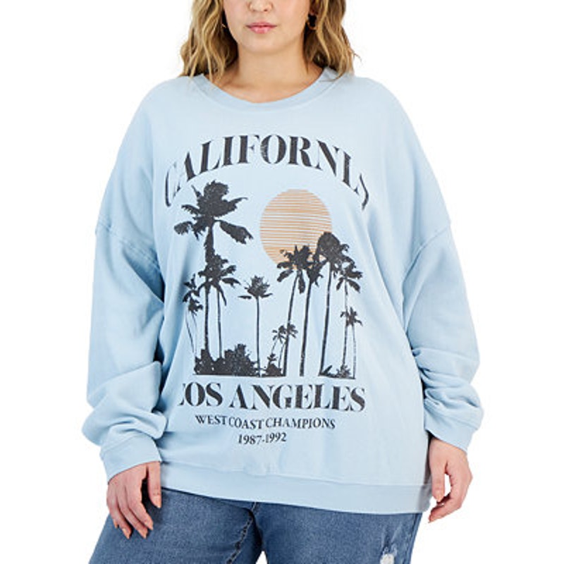 Grayson Threads, The Label Trendy Plus Size California Graphic in Blue