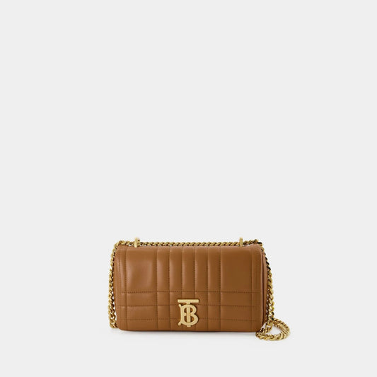 Burberry Lola Quilted Leather Crossbody Bag In Marple Brown