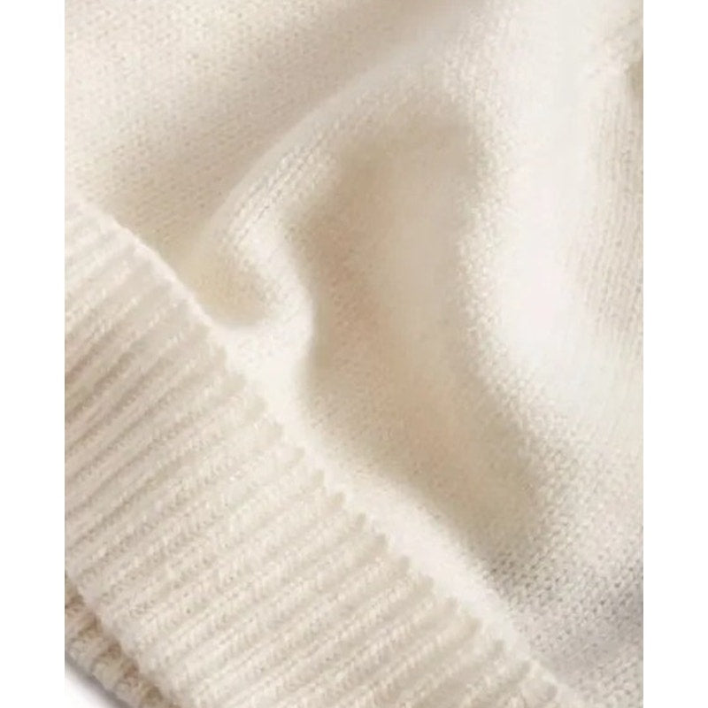 Charter Club 100% Cashmere Cuffed Beanie in Vanilla Ice Cream