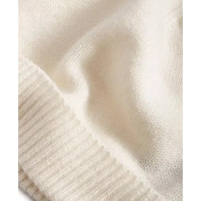 Charter Club 100% Cashmere Cuffed Beanie in Vanilla Ice Cream