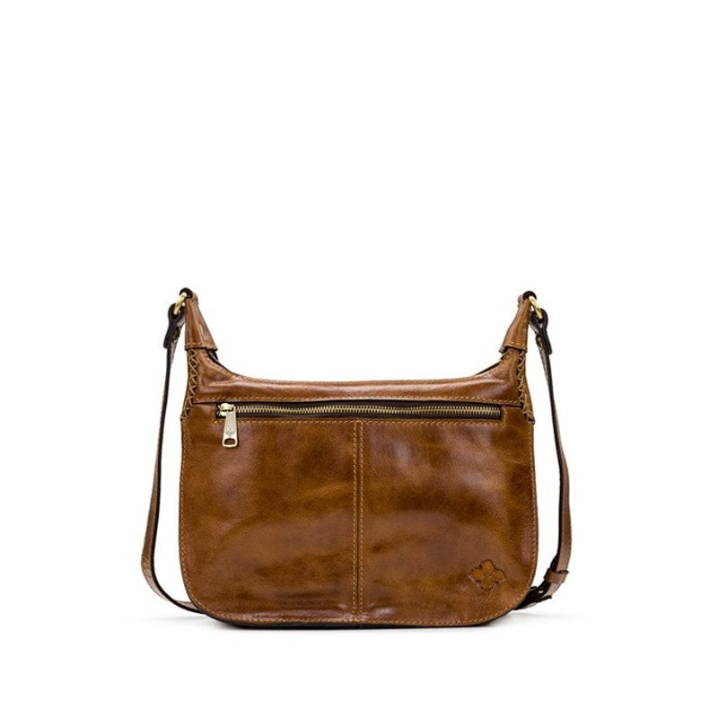 Patricia Nash "Camila" Leather Crossbody in Cognac Brown
