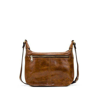 Patricia Nash "Camila" Leather Crossbody in Cognac Brown