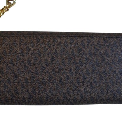 Michael Kors Women's Jet Set Wallet On A Chain in Signature Brown/Acorn, BEA