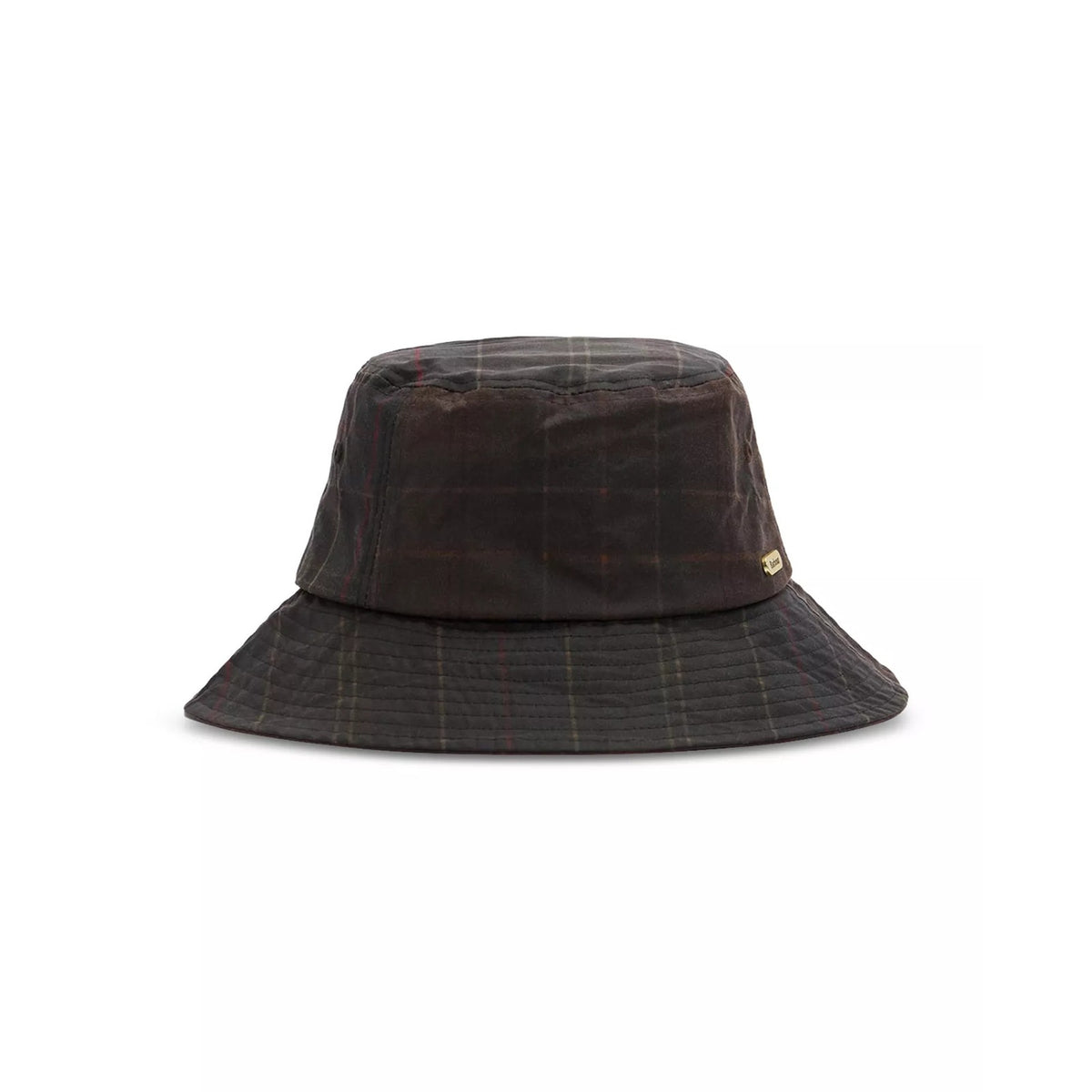 Barbour Hazelwood Waxed Cotton Bucket Hat in Classic Tartan