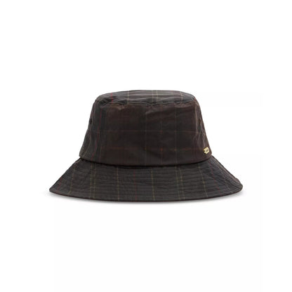 Barbour Hazelwood Waxed Cotton Bucket Hat in Classic Tartan