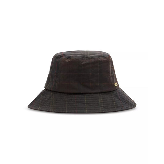 Barbour Hazelwood Waxed Cotton Bucket Hat in Classic Tartan