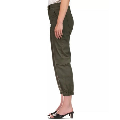 Sanctuary Women's Brooklyn High Rise Cropped Cargo Pants In Dark Green