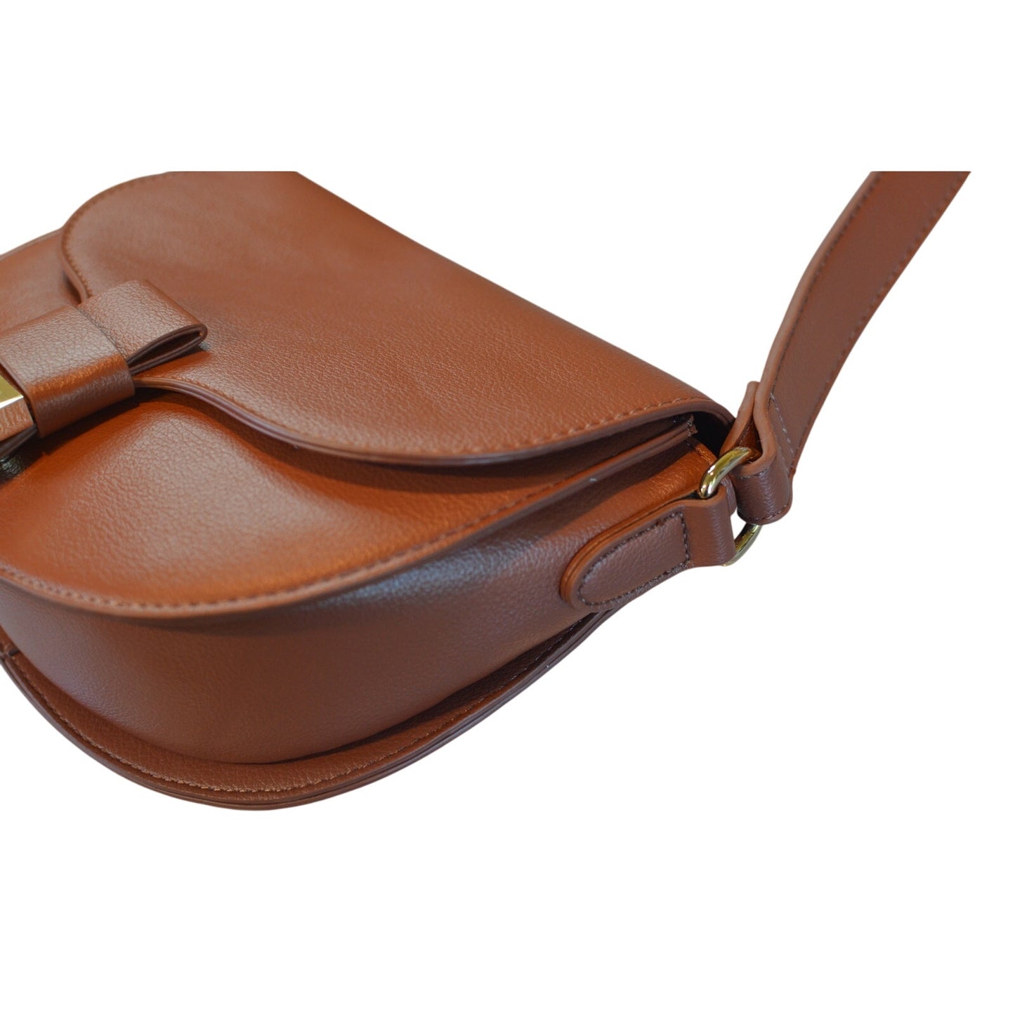 On 34th Women's "Holmme" Saddle Crossbody Bag in Bison Brown