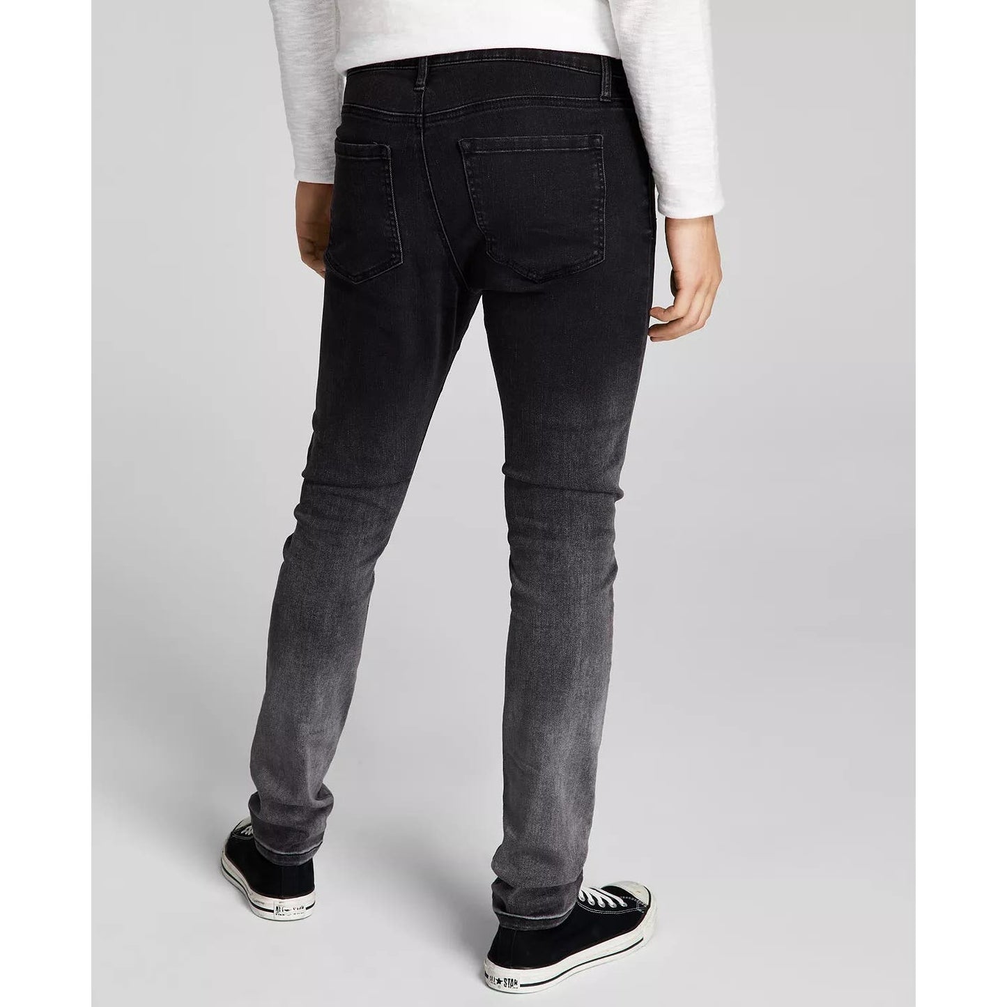 AND NOW THIS Men's Dennett Skinny-Fit Stretch Ombre Fade Denim Jeans