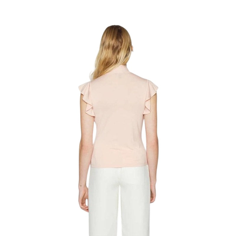Lauren Ralph Lauren Women's Ruffle-Sleeve Tie-Neck Top in Pale Pink