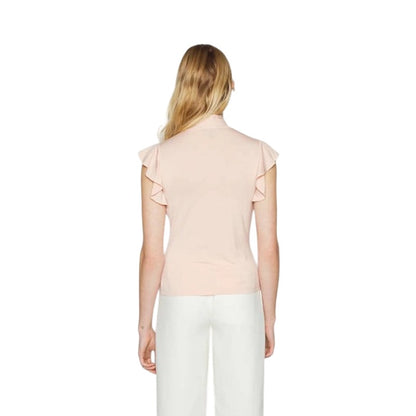 Lauren Ralph Lauren Women's Ruffle-Sleeve Tie-Neck Top in Pale Pink