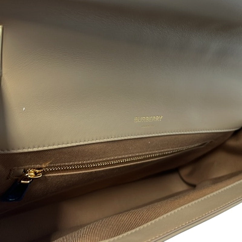Burberry Small Lola Quilted Leather Shoulder Bag In Oat Beige Leather