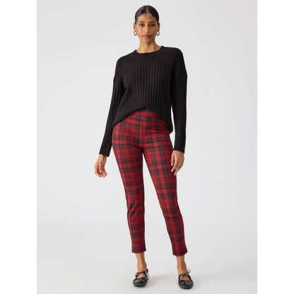 Sanctuary Ladies Runway Semi High Rise Legging In Scarlett Plaid