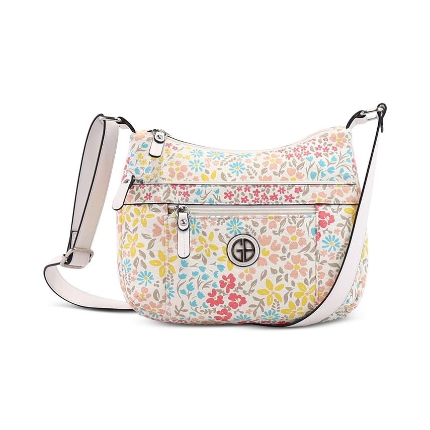GIANI BERNINI Ditsy Floral Small Zip-Top Hobo Bag In White Multi