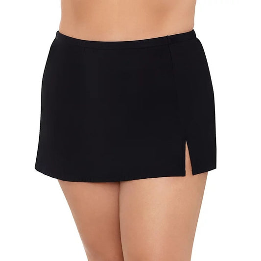 Swim Solutions Plus Size Swim Skirt In Black