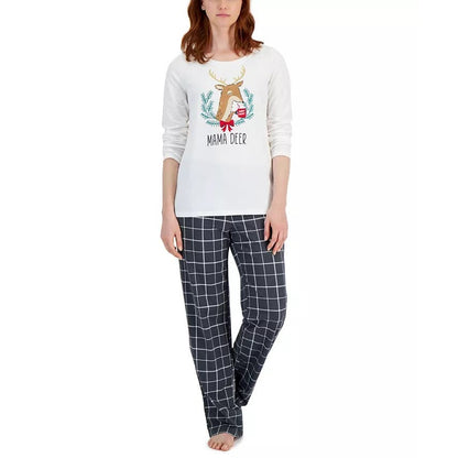 Matching Women's Mama Deer Mix It Family Pajama Set